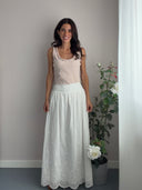 Gonna bianca in cotone sangallo