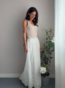 Gonna bianca in cotone sangallo