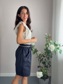 Shorts in cotone con cintura