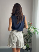 Shorts in cotone con cintura