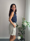 Shorts in cotone con cintura