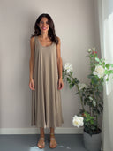 Abito taupe basic misto modal