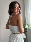 Top fiore bianco