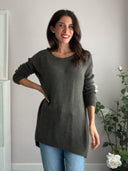 Maglione antracite misto lana
