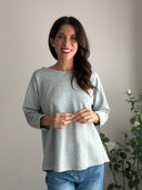 Felpina in cotone con spacco e fiocco