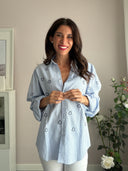 Camicia a righe con cuori