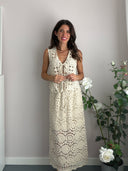 Completo macrame avorio