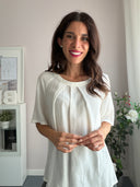Camicia 100% seta con fiocchetto
