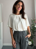 Camicia 100% seta con fiocchetto