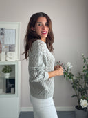 Maglia traforata in cotone