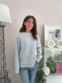 Maglione con inserti lavorati