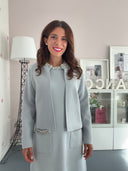 Cardigan con scollo gioiello