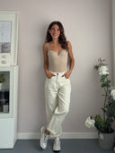 Jeans mom avorio