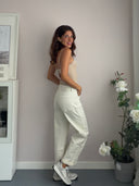 Jeans mom avorio