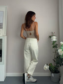 Jeans mom avorio