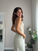 Jeans mom avorio