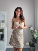 Gonna con paillettes bronzo