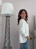 Maglioncino bianco con strass