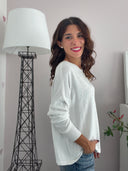 Maglioncino bianco con strass