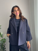 Cappottino doppiopetto blu