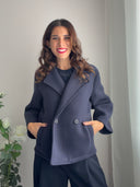 Cappottino doppiopetto blu