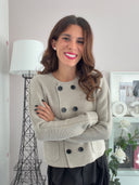 Cardigan con doppia fila di bottoni