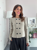 Cardigan con doppia fila di bottoni