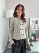 Cardigan con doppia fila di bottoni