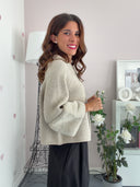 Cardigan con pellicciotto