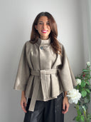 PROMO LANCIO: Cappottino mantellina greige