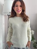 Maglione misto lana con micro paillettes