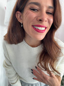 Maglione misto lana con micro paillettes