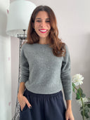 Maglione misto lana con micro paillettes