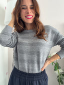 Maglioncino a righe con lurex