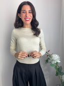 Maglia basic in misto viscosa con lurex