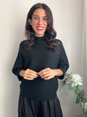 Maglione con maniche a pipistrello a 3/4