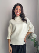 Maglione con maniche a pipistrello a 3/4