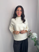 Maglione con maniche a pipistrello a 3/4