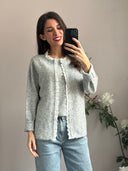 Maglioncino misto lana orlo sangallo