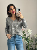 Maglioncino con pois di paillettes
