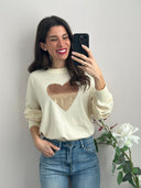 Maglioncino con cuore oro