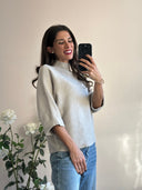 Maglione con maniche a pipistrello a 3/4