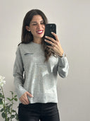 Maglioncino misto lana con taschino strass