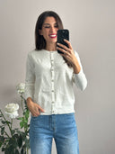 Cardigan con bottoni gioiello