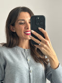 Cardigan con bottoni gioiello