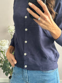 Cardigan con bottoni gioiello
