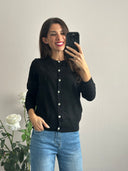 Cardigan con bottoni gioiello