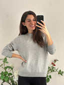 Maglione con girocollo a costine in lana