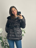 Giacca con cappuccio e cintura