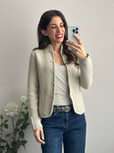 Cardigan lavorato con bottoni e tasche